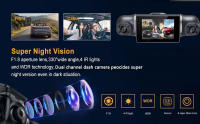 Grabadora De Video Para Coche 4 Cámara 1080P WIFI GPS 360 Grados Dash Cam Con Visión Trasera Y Lateral Grabación Continua Accesorios De Coche - details 5