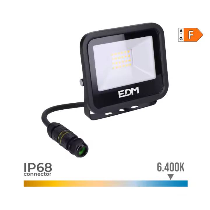 Edm Foco Proyector Led 20W Luz Fría 1520lm IP65 24 Leds - 1