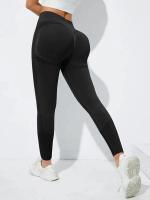 Leggings De Yoga Para Mujer Fitness Sin Costuras Pantalones De Gimnasio Push up Moda Con Cinturón Elástico De Nylon - details 5