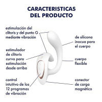 SATISFYER VIBRADOR DOBLE PUNTO G FOR GODDESS 1 COLOR BLANCO JUGUETES SEXUALES - details 0