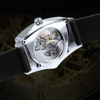 Reloj Mecánico De Lujo Para Hombre WINNER Deportivo Con Esqueleto Luminoso Y Correa De Goma Resistente Al Agua Y Al Shock - details 6