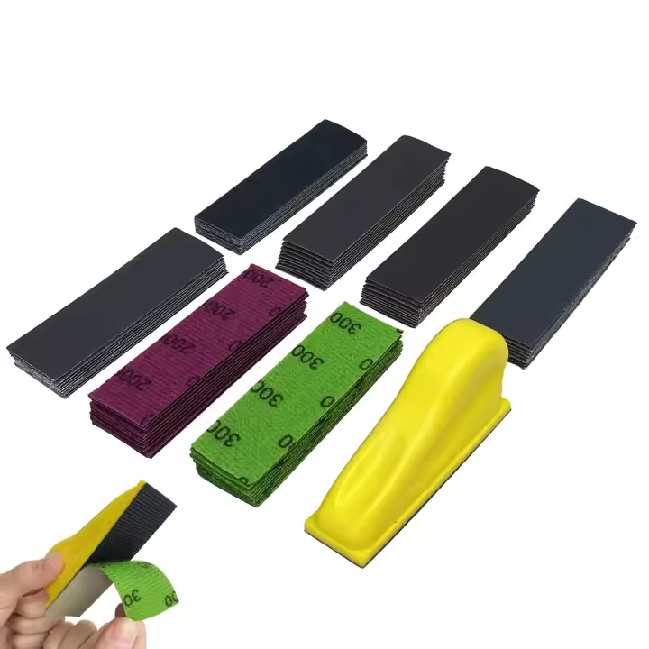 Kit De Linterna De Arena 3.5”x 1” Con Bloque De Fricción Y Loop 71 Piezas Assorted Grits Para Pulido Silicon Carbide Compatible Con Madera - 1