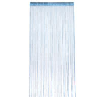 Cortina De Hilo Brillante Para Sala De Estar 100x200CM Con Borlas Y Línea Plateada Divisor De Puerta Y Ventana De Color Sólido Moderno Para El Hogar - details 2