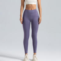 Pantalones deportivos y de fitness, pantalones color melalgodón, Mallas elásticaspara Correr, Elevación de cadera, High Belt, control del medio ambiente, pantalones de yoga - details 1