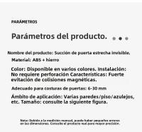 Nuevos Parachoques De Puerta Ultra Fina Silenciosa Anticolisión Sin Perforación Fuerte Magnetismo Para Baño Material ABS+Magnetismo Fuerte - details 8