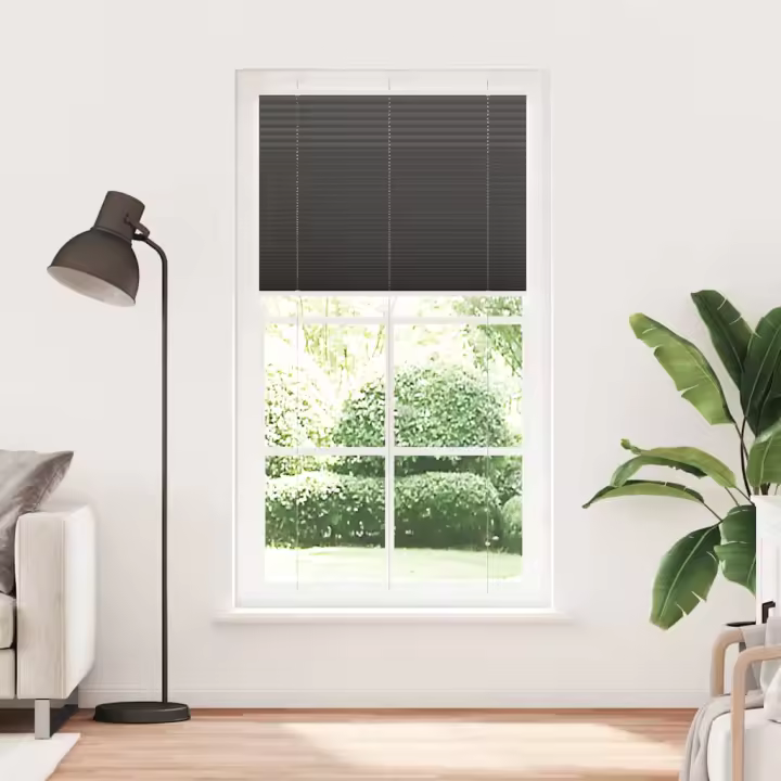 Estor Plisado negro 110x200 cm Tela Ancho 109,4 cm Poliéster - 1