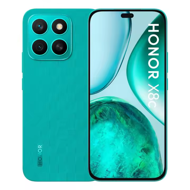 Honor - Smartphone X8C con pantalla de 17 cm (6,7\") a 120 Hz, 8 GB RAM y 256 GB almacenamiento, cámara trasera de 108 MP y selfie de 50 MP, batería de 5000 mAh, Android 15, color verde - 1