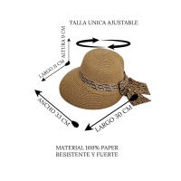 Kebedo Moda Sombrero de Paja para Mujer Pamela de Playa Protección UV, Sombreros de Verano Comodidad y Estilo Al Aire Libre - details 3