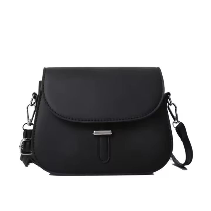Bolso De Hombro Para Mujer De Color Sólido Con Diseño De Bolsa De Silla Simple Material PU Cuadrado Con Forro De Cuero Sintético - 1