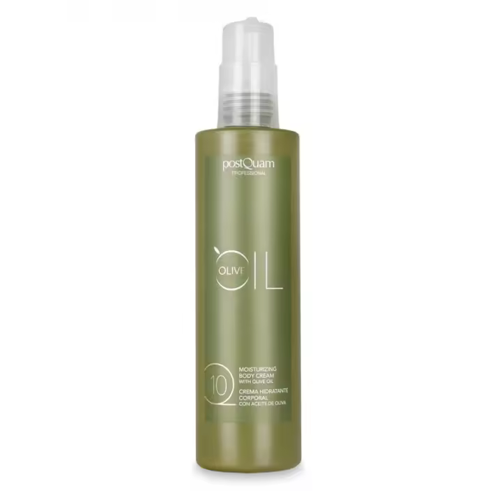 PostQuam - Crema Corporal Hidratante Olive - Crema Hidratante con Aceite de Oliva, Extracto de Centella Asiática, Coenzima Q-10, Alantoína y Escualeno - Crema Hidratante Corporal Natural - Suave Emulsión de Color Blanco - 250 ml - 1
