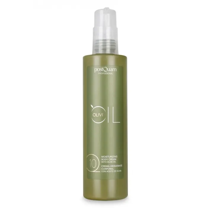 PostQuam - Crema Corporal Hidratante Olive - Crema Hidratante con Aceite de Oliva, Extracto de Centella Asiática, Coenzima Q-10, Alantoína y Escualeno - Crema Hidratante Corporal Natural - Suave Emulsión de Color Blanco - 250 ml - 1