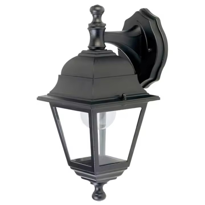Farol jardín soporte alto negro - 1