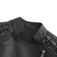 Chaqueta De Motociclista De Cuero PU Para Mujer Chaqueta De Motocross De Cuello Erguido Con Cremallera Ajustada Y Estilo Casual - details 47