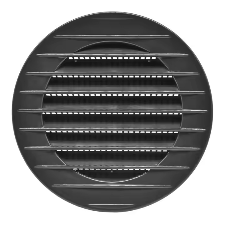 EDM Rejilla de Ventilación Redonda Empotrable con Mosquitera Ø80mm ABS Gris Antracita - EDM - 87713 Rejilla de ventilación Accesorios Varios Bricolaje Rejilla - 1