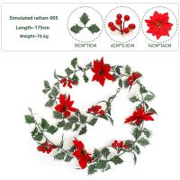 Hojas Artificiales De Navidad En Rattan Decoración Festiva Para El Hogar Material Plástico Tamaño Approx Como En La Imagen - details 4