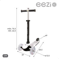 Patinete 3 ruedas blanco c/luces multicolor personalizables EEZI - details 7
