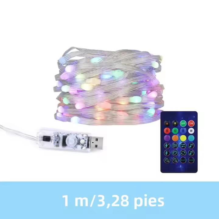 Luces LED RGBIC Bluetooth WS2812B Cadena De Luces Faeir Para Fiesta Navidad Boda Decoración Guirnalda Con USB Control Remoto Y Aplicación En Smartphone - 1