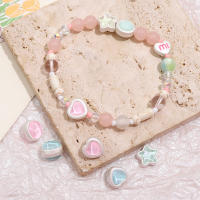 1PC Cuentas De Vidrio Con Inlay De Aleación Doble Cara En Forma Circular Y Estrella Para Joyería DIY Hecha a Mano Accesorios Versátiles Para Pulseras Y Collares - details 6