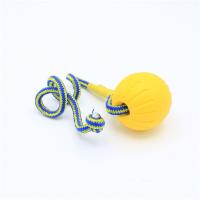 Bola De Goma Para Perros 7/9cm Juguete Interactivo Para Entrenamiento Y Buscar Bites Indestructible Para Masticar Juguetes Para Mascotas Tamaño Pequeño a Medio Color Amarillo - details 6