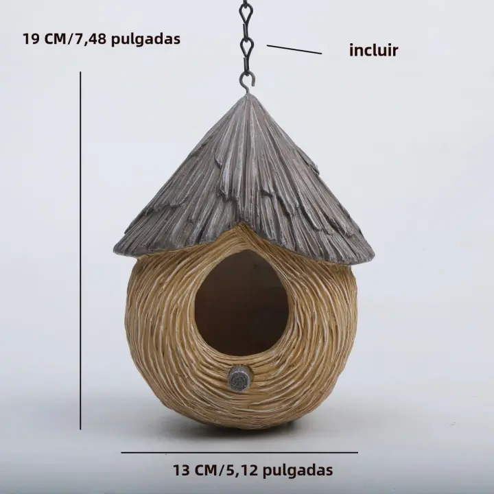 1pc Adorno De Jardín Exótico En Forma De Nido De Pájaro Duradero Y Cómodo Para Invierno Decoración Única Para Exterior - 1
