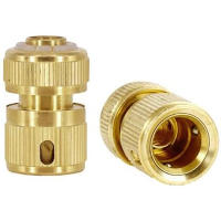 Adaptador De Conector De Riega Para Jardín 1/2 Pulgada Tubo De Agua Adaptador De Tapa Para Reparación De Tubos De Riego Metálico Aluminio - details 0