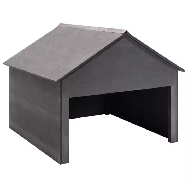 vidaXL Cobertizo para cortacésped WPC gris 80x80x70 cm - 1