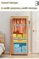 Gabinete De Almacenamiento Plegable Y Antipolvo Para Ropa Minimalista Organizador De Armario Para Dormitorio Estudiante Material No Tejido - details 7