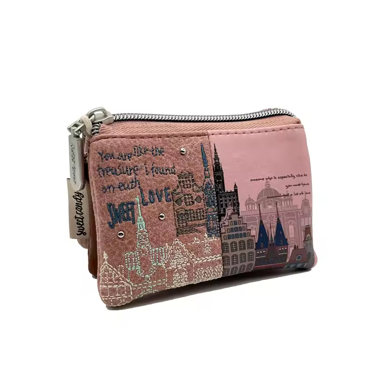Monedero Sweet Candy de la Serie Fantasía Arcoíris - Castillo Encantado, Ideal para Organizar Tarjetas, Billetes y Monedas, 10 x 3 x 6 cm - 1