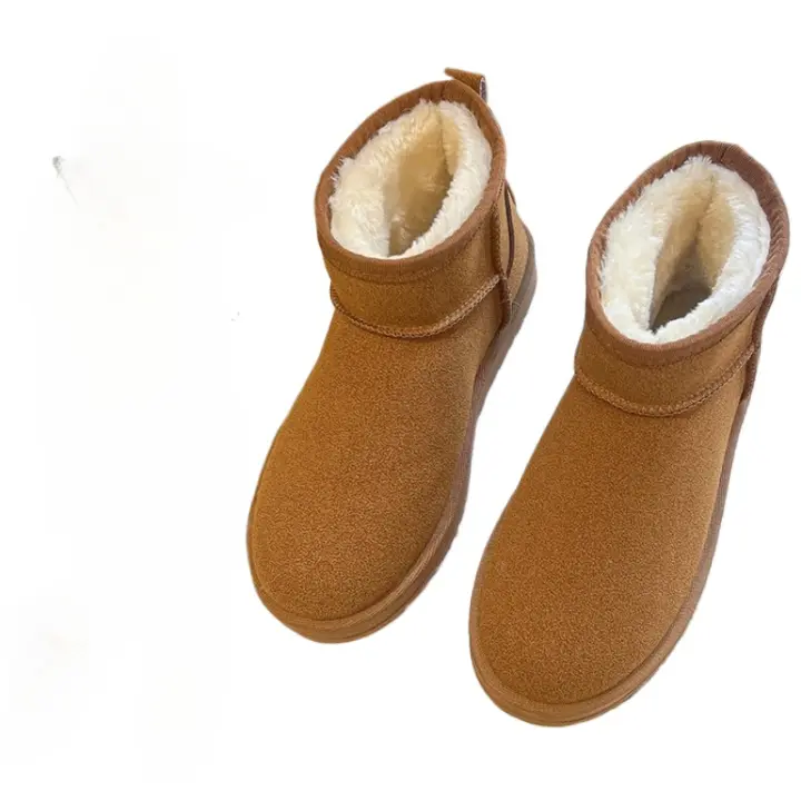 Botas De Nieve Para Mujer Invierno 2023 Antideslizantes Y Cálidas Con Suela Gruesa Zapatos De Algodón Antideslizantes Para Exteriores Botines De Pies Redondos Cierre SLIP-ON - 1