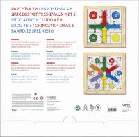 TABLERO PARCHÍS 4-6 jugadores  CON CRISTAL Y MARCO - Cayro - details 3