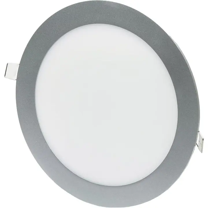 Threeline ND10RBFPL Downlight LED, 9 W, Color Plateado, Blanco Frío 5500K, Para Montaje Empotrado, Formato Redondo, Alta Eficiencia Energética - 1