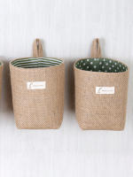 Bolsa De Almacenamiento En Pared Estilo Nórdico Pequeña Cesta Colgante Para Artículos Variados Organizador De Cosméticos Y Juguetes En Algodón Y Lino - details 6