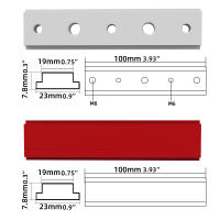 100MM Miter Bar Slider T-Slider T Slot Miter Track Jig T Screw Fixture Slot De Aleación De Aluminio Para Trabajar Con Madera Mesa De Router Herramienta De Carpintería - details 2