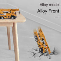 Modelo De Camión Grúa De Escala 1/50 En Aleación Juguetes Educativos Para Niños Con Luz Y Música Vehículos De Ingeniería Pull Back Amarillo Duradero - details 3