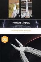Multi-herramienta Portátil 14 En 1 Pliers Saber Para Camping Y Uso Doméstico Knive De Acero Inoxidable Fodling Blade Herramienta De Bolsillo - details 9