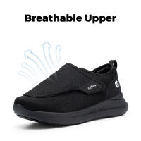 Zapatos De Caminar Para Hombres FitVille Extra Anchos Para Diabéticos Con Pies Hinchados Ajustables Alivio Del Dolor De Pies Para Ancianos Material Superior Transpirable Y Absorbente De Sudor - details 4