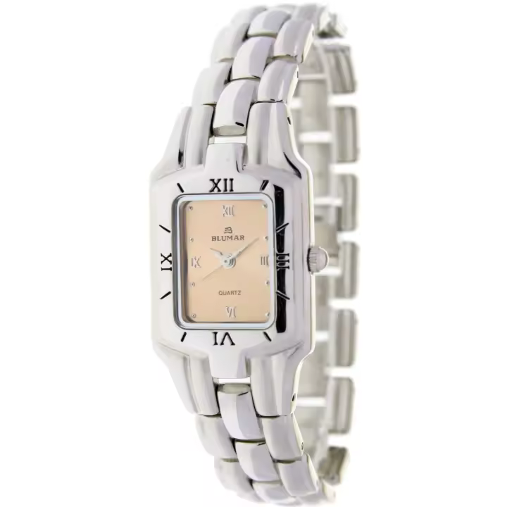 Blumar Bl-09052  Reloj Para Para Mujer Color Plateado - 1