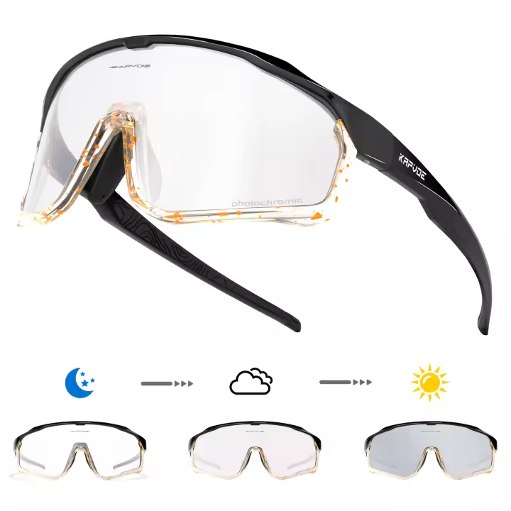 KAPVOE Cycling Sunglasses Photochromic Red or Blue Bike Man Outdoor Sports glasses cycling MTB Glasses Eyewear Bicycle Goggles - 1