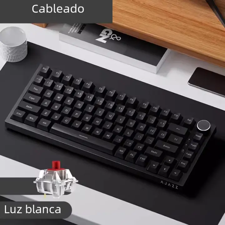 Teclado Mecánico AJAZZ AK820/AK820Pro Con Pantalla TFT Y Botón Multifuncional Para Gaming Conexión Wired/2.4GHz/BT Compatible Con PC - 1