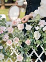 Juego De Flores Artificiales Rosa Y Blanca En Caja Para Novia Decoración De Mesa Interior Y Exterior DIY Set De Broches De Boda - details 2