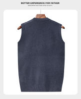 Suéter Casual Para Hombre Con Cuello En V Grueso Suéter Sin Mangas De Otoño E Invierno Caliente Striped Técnica De Tejido Por Computadora - details 9