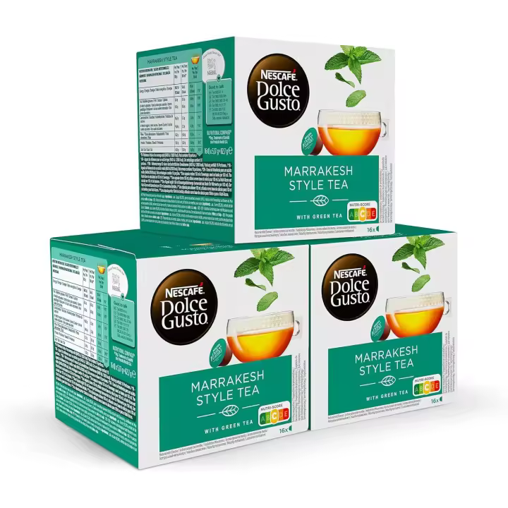 Dolce Gusto NESCAFÉ Grande Té Marrakesh - x3 pack de 16 cápsulas - Total: 48 cápsulas - 1