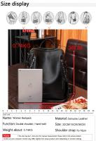 Mochila De piel auténtica para mujer, bolso de viaje de alta calidad, informal, de hombro, 2023 - details 4