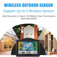 Multifunctional Wireless Weather Station Forecaster Indoor Outdoor Thermometer Hygrometer with Sensor Color Screen Alarm Clock - details 20