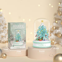 Juguetes De Rompecabezas Para Niños Caja De Música De Árbol De Navidad Con Bloques De Construcción Cristal Regalos De Navidad Para Edad 6-12 - details 2