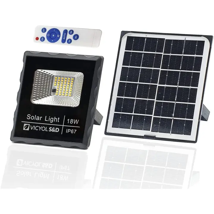MAGIC SELECT Foco Proyector LED Solar Exterior con Panel Solar y Mando a Distancia - 1