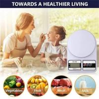 Báscula De Cocina Digital Electrónica Para Hornear Precisión De 0.1g Peso Hasta 3000g Pantalla LED Plástico Blanco - details 5