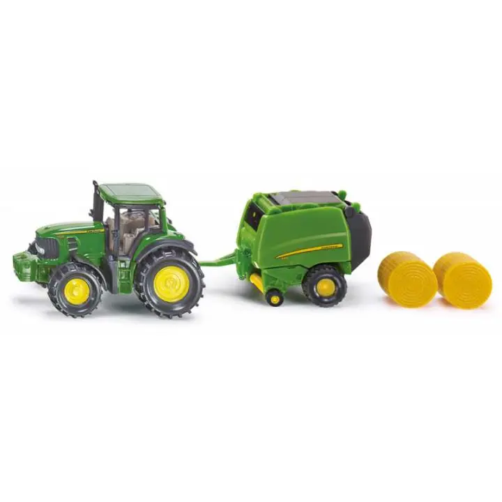 Siku Tractor John Deere Rotoempacadora Correpasillos - Juguete Divertido - 1