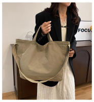 Bolso De Hombro Para Mujer De Lona Gran Capacidad Estilo Literario Ligero Y Sencillo Bolso Cruzado Con Manija De Viaje - details 1