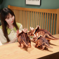 Nueva Llegada De Peluches Dinosauros Realistas Juguetes De Dinosaurios Simulación De Bosque Triceratops Muñeco Regalo Para Niños Y Niñas - details 16